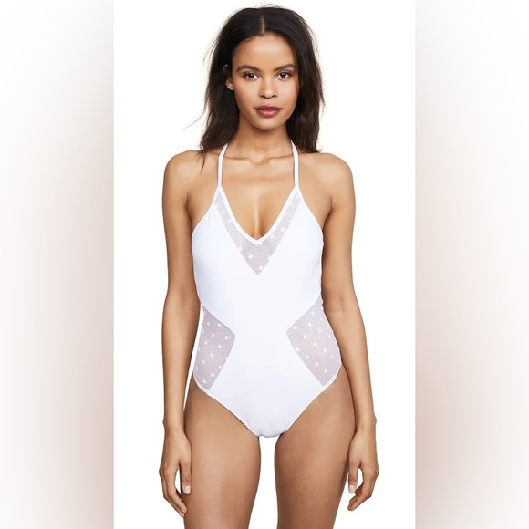 ELLA MOSS - White Cutout Swimsuit (XS) - Picture 2 of 5